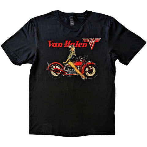 VAN HALEN T-SHIRT: PIN-UP MOTORCYCLE LARGE VHTS21MB03