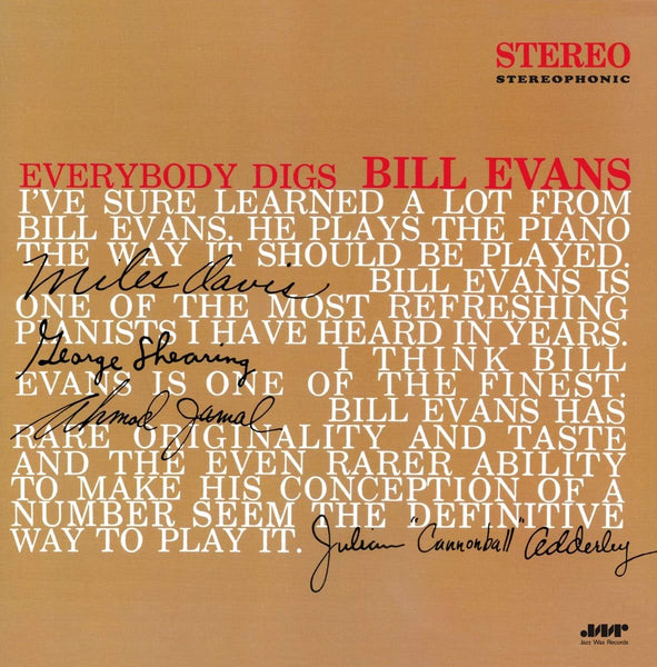 Bill Evans – Everybody Digs Bill Evans - 180 GRAM VINYL LP