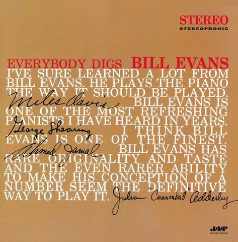 Bill Evans – Everybody Digs Bill Evans - 180 GRAM VINYL LP
