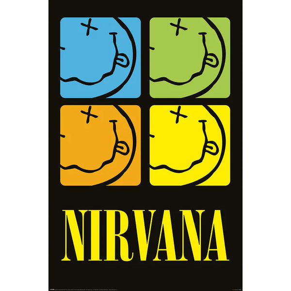 Nirvana Maxi Poster: (Smiley Squares)