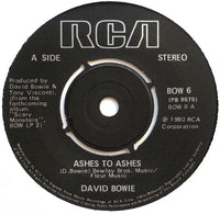 David Bowie – Ashes To Ashes - 7" SINGLE in PICTURE COVER (holding shoe to ear pic) (used)