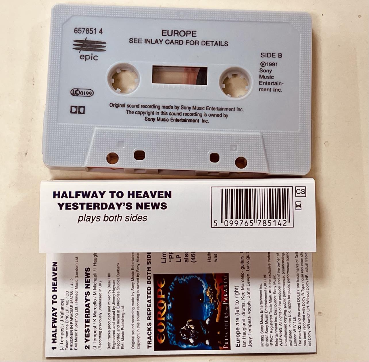 Europe ‎– Halfway To Heaven - CASSETTE ALBUM (used)
