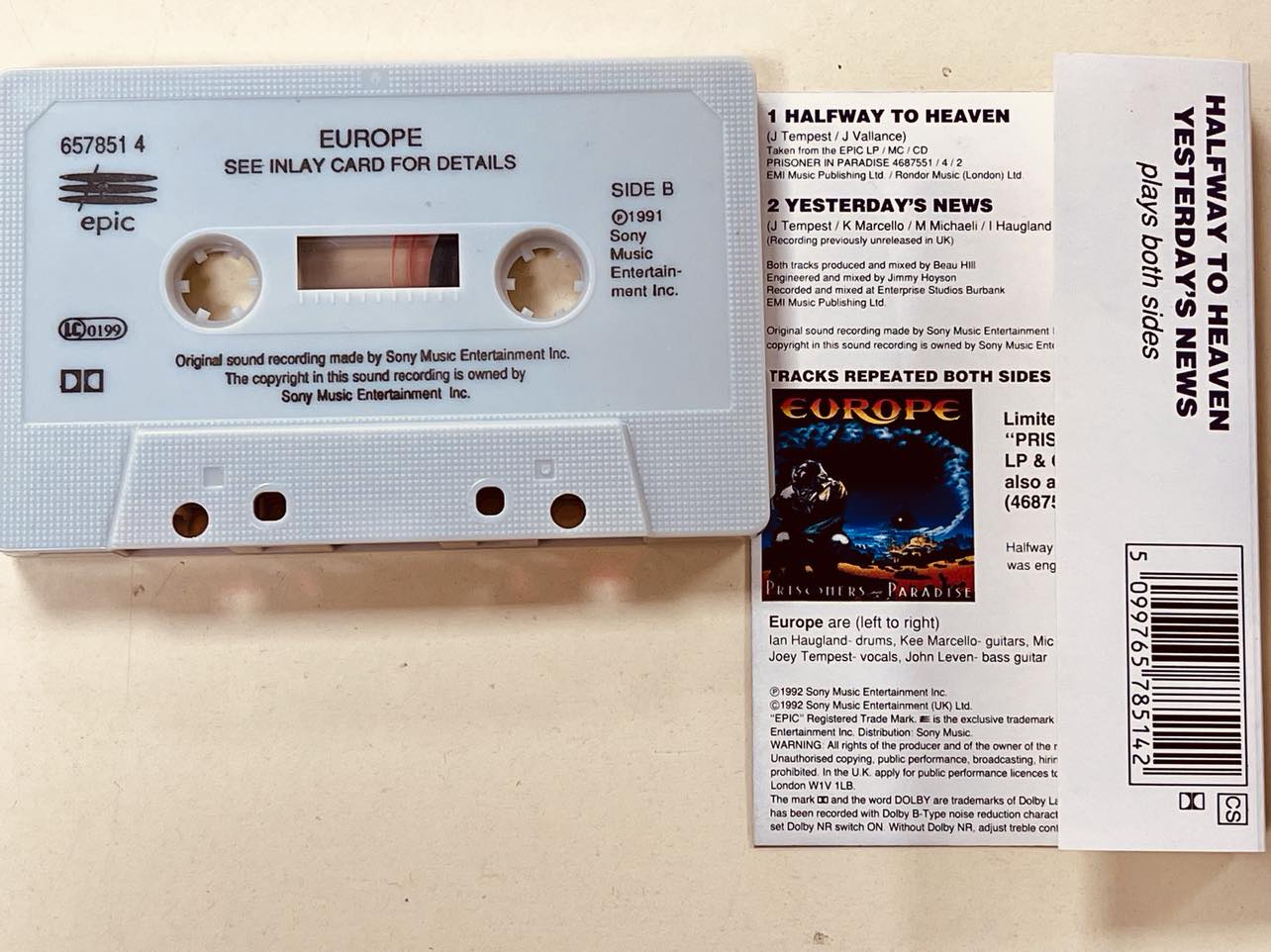Europe ‎– Halfway To Heaven - CASSETTE ALBUM (used)