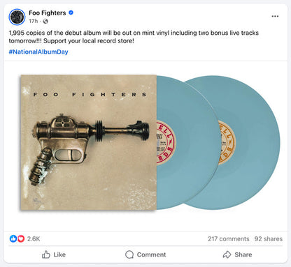 Foo Fighters ‎– Foo Fighters - 2 x MINT GREEN COLOURED VINYL LP SET (NEW)