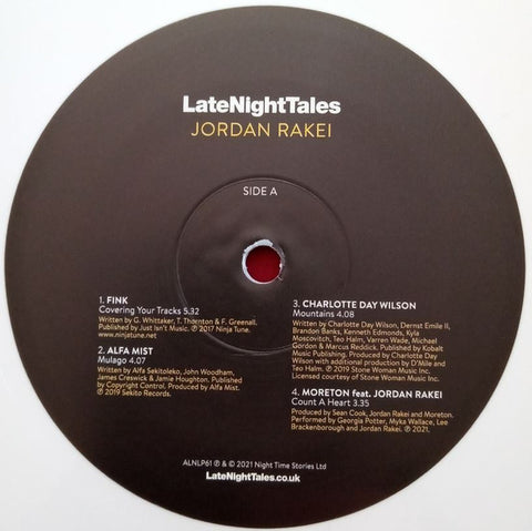 Jordan Rakei - LateNightTales - 2 x WHITE COLOURED VINYL LP SET - NUMBERED 414/1000