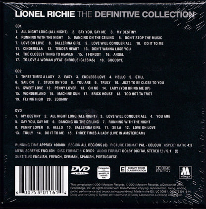 Lionel Richie & The Commodores – The Definitive Collection - 2 x CD ALBUM & 1 x DVD BOX SET - NEW