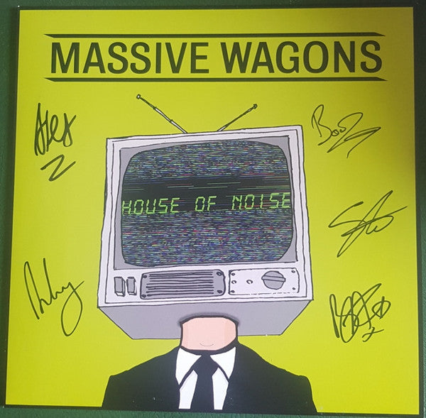 Massive Wagons – House Of Noise - SIGNED GREEN COVER VINYL LP (used)