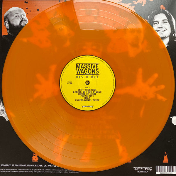 Massive Wagons – House Of Noise - SIGNED ORANGE COVER VINYL LP (used)