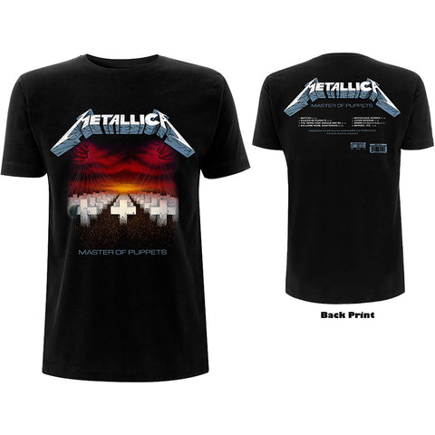 METALLICA T-SHIRT: MASTER OF PUPPETS TRACKS SMALL METTS23MB01