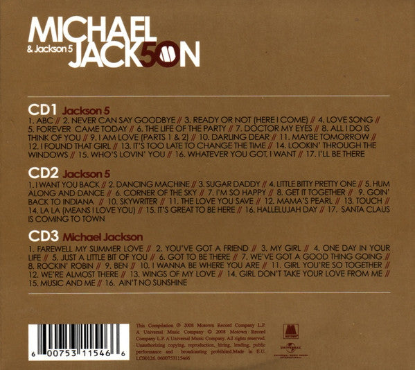 Michael Jackson & Jackson 5 – The Motown Years- 3 x CD ALBUM SET