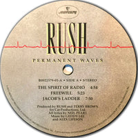 Rush ‎- Permanent Waves - 180 GRAM VINYL LP - USA AUDIOPHILE ISSUE