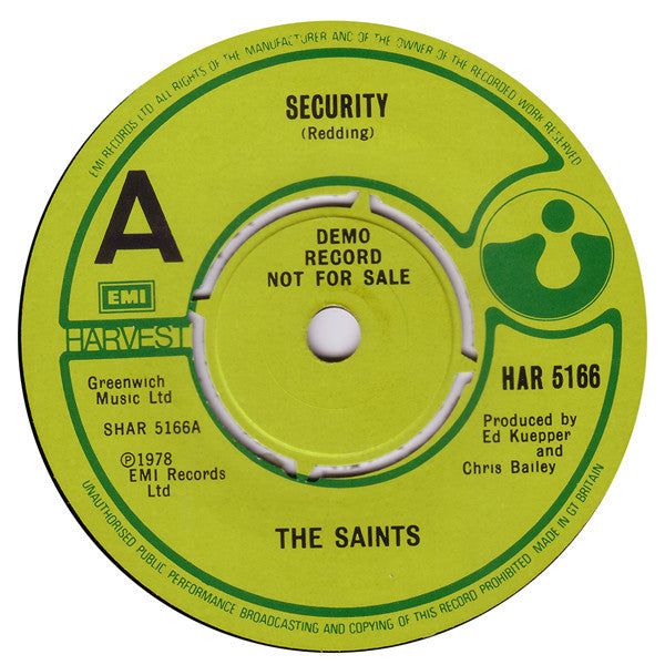 The Saints – Security- DEMO 7" in PICTURE COVER (used)
