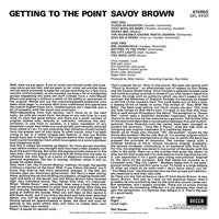 Savoy Brown – Getting To The Point - VINYL LP - ORIGINAL STEREO - UNBOXED DECCA (used)