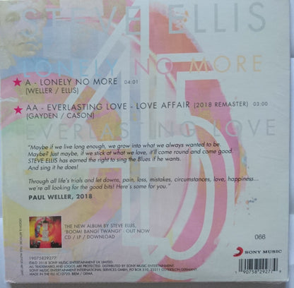 Steve Ellis / Love Affair – Lonely No More / Everlasting Love - GOLD COLOURED VINYL 7" - NEW