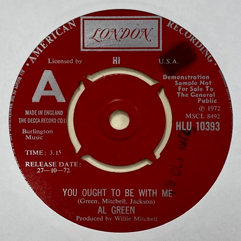 Al Green - You Ought To Be With Me - RARE DEMO ISSUE 7"