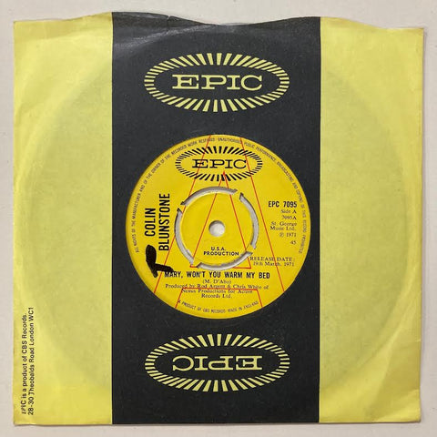 Colin Blunstone Mary, Won't You Warm My Bed ORIGINAL PROMO 7"