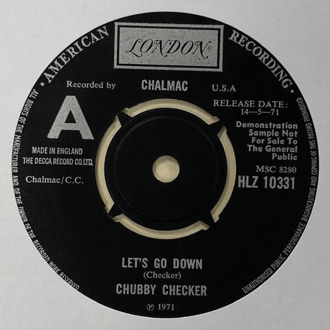 Chubby Checker - Let's Go Down - ORIGINAL DEMO ISSUE 7"