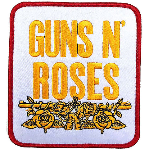 GUNS N' ROSES PATCH: STACKED WHITE GNRPAT14W