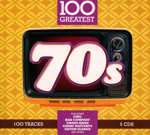 100 greatest 70s various artists 5 x CD SET (WARNER) (MULTIPLE)