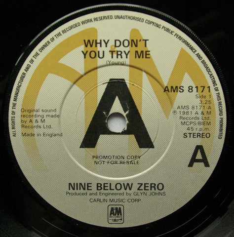 9 Below Zero - Why Don't You Try Me (7" Promo Copy)