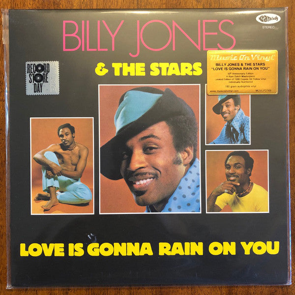 Billy Jones & The Stars ‎Love Is Gonna Rain On You YELLOW COLOURED VINYL 180 GRAM LP