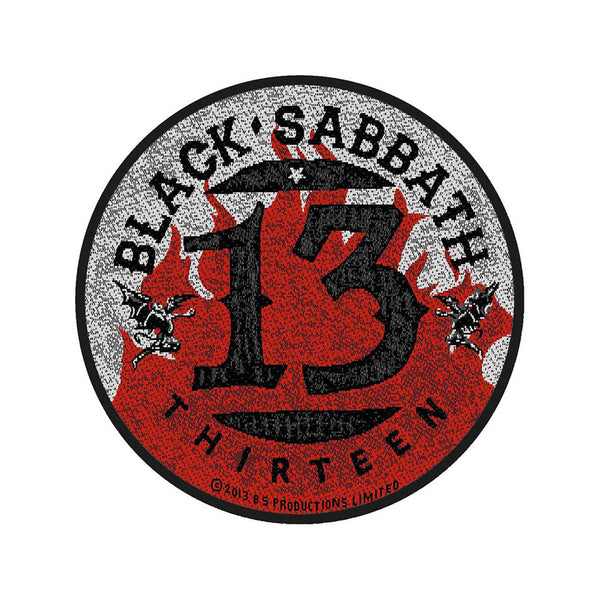 BLACK SABBATH PATCH: 13 FLAMES CIRCULAR SPR2710