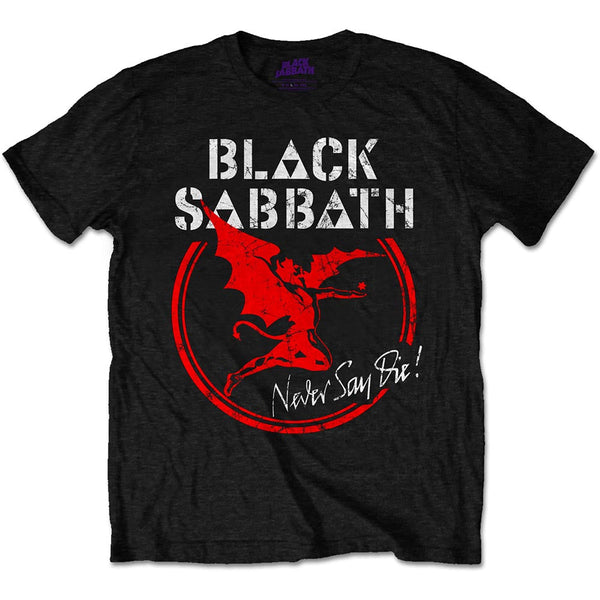 BLACK SABBATH T-SHIRT: ARCHANGEL NEVER SAY DIE SMALL BSTS18MB01