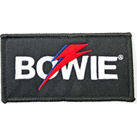 DAVID BOWIE PATCH: FLASH LOGO BOWPAT01