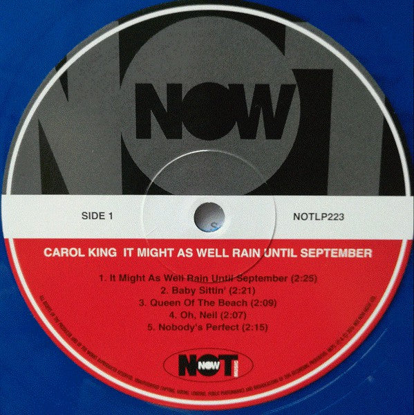 Carole King ‎– It Might As Well Rain Until September - BLUE COLOURED VINYL LP