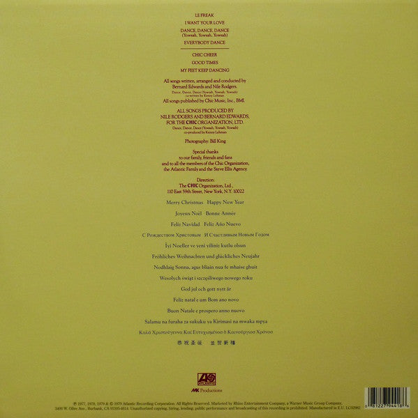 Chic ‎– Les Plus Grands Succes De Chic = Chic's Greatest Hits - VINYL LP - NEW