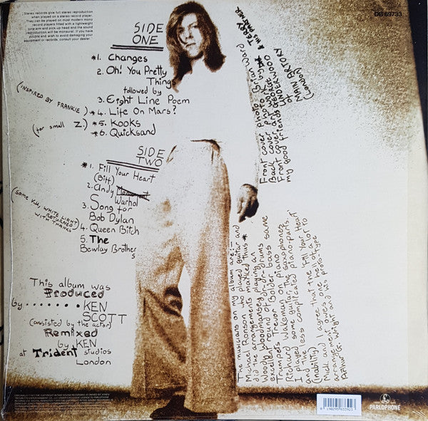 David Bowie – Hunky Dory - GOLD COLOURED VINYL LP