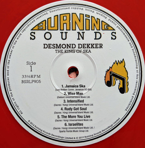 Desmond Dekker – The King Of Ska RED COLOURED VINYL 180 GRAM LP