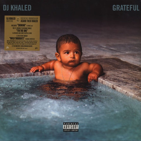DJ Khaled ‎– Grateful - 2 x 140 GRAM VINYL LP SET (Top of cover worn where cellophane has come off)