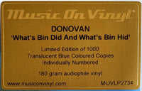 Donovan ‎– What's Bin Did And What's Bin Hid - BLUE COLOURED VINYL 180 GRAM LP