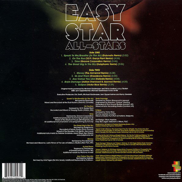 Easy Star All-Stars ‎– Dubber Side Of The Moon GREEN COLOURED VINYL LP