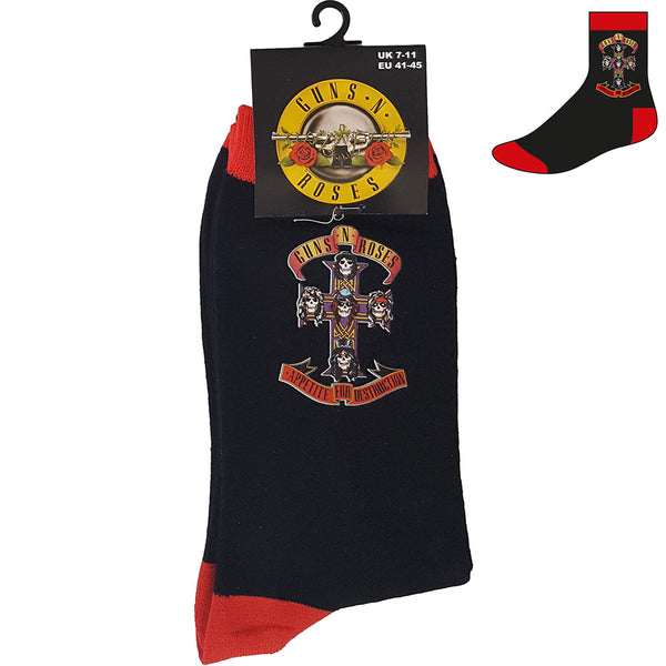 GUNS N' ROSES ANKLE SOCKS: APPETITE CROSS GNRSCK02MB