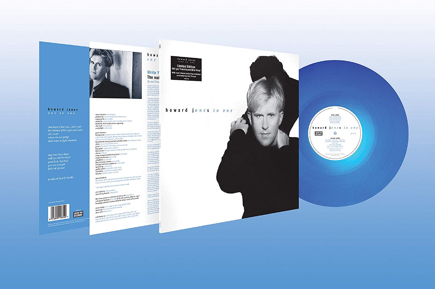 Howard Jones ‎– One To One - TRANSLUCENT LIGHT BLUE COLOURED VINYL 140 GRAM LP- NEW