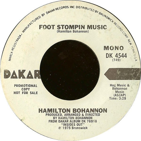 Hamilton Bohannon-Foot Stompin' Music PROMO Only Issue 7"