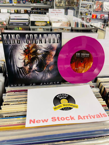 King Creature – Down In Flames - PINK COLOURED VINYL 7"