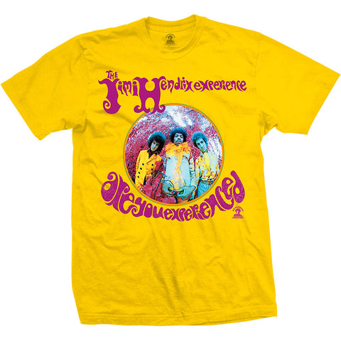 JIMI HENDRIX T-SHIRT: ARE YOU EXPERIENCED LARGE YELLOW JHXTS19MY03