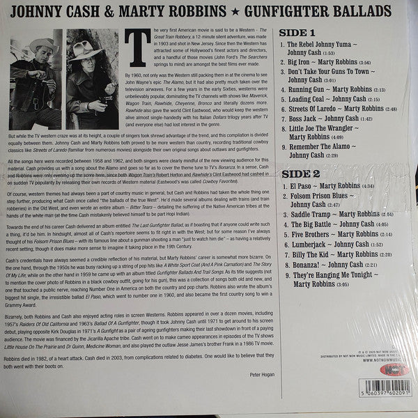 Johnny Cash & Marty Robbins ‎– Gunfighter Ballads & More 180 GRAM VINYL LP