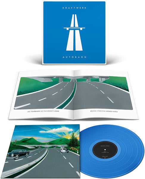 Kraftwerk – Autobahn - TRANSLUCENT BLUE COLOURED VINYL LP + 12 PAGE BOOKLET