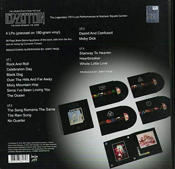 Led Zeppelin ‎– The Soundtrack From The Film The Song Remains The Same 4 x VINYL 180 GRAM LP BOX SET