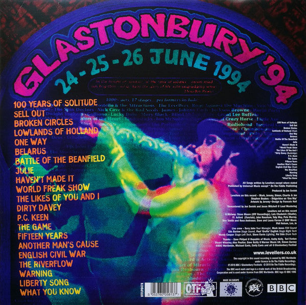 Levellers ‎– Glastonbury '94 - 3 x GOLD VINYL LP SET