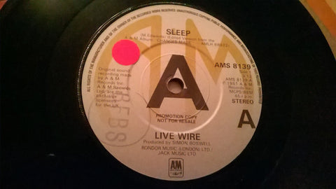 Live Wire - Sleep - PROMO Only Issue 7"