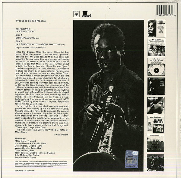 Miles Davis ‎– In A Silent Way - WHITE COLOURED VINYL LP