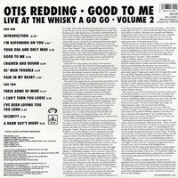 Otis Redding - ‎Good To Me Live At The Whisky A Go Go Volume 2 - VINYL LP