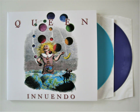 Queen Innuendo 2 x BLUE & PURPLE COLOURED VINYL 180 GRAM LP SET