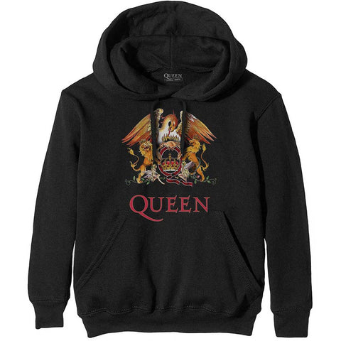 QUEEN UNISEX PULLOVER HOODIE: CLASSIC CREST QUHD03MB01 SMALL