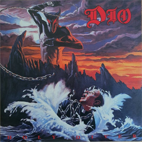 Dio – Holy Diver - 2 x GREY/RED/BLUE COLOURED SPLATTER VINYL LP SET (used)